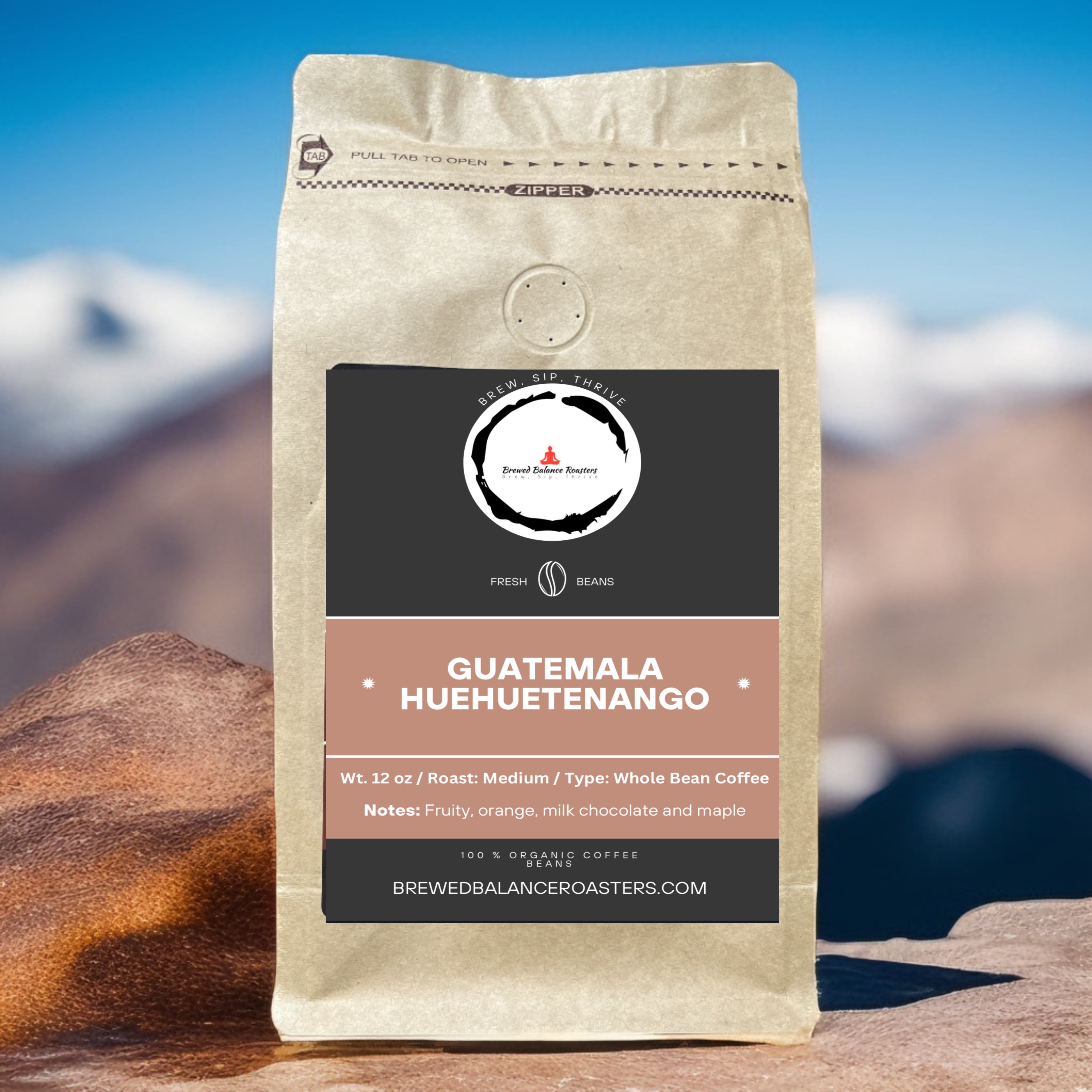 12 oz, Roasted Guatemalan Coffee Beans – Brewed Balance Roasters